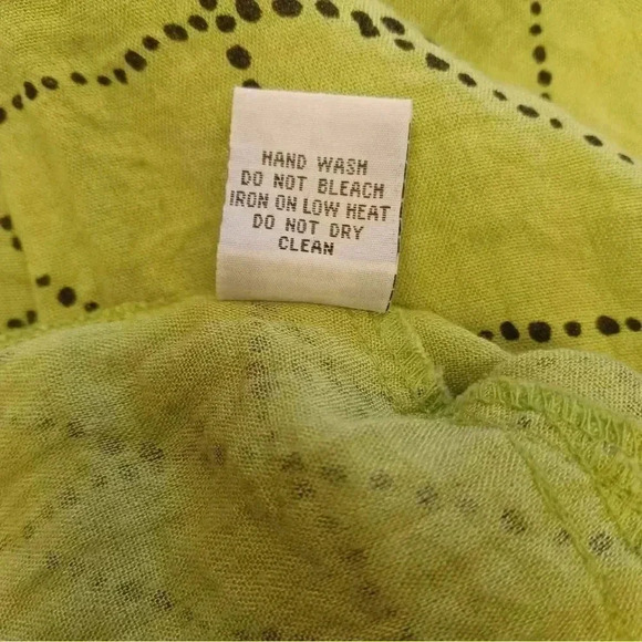 Habitat  3/4 Sleeve Lime Green Black Tunic Top Size XS - Picture 6 of 9